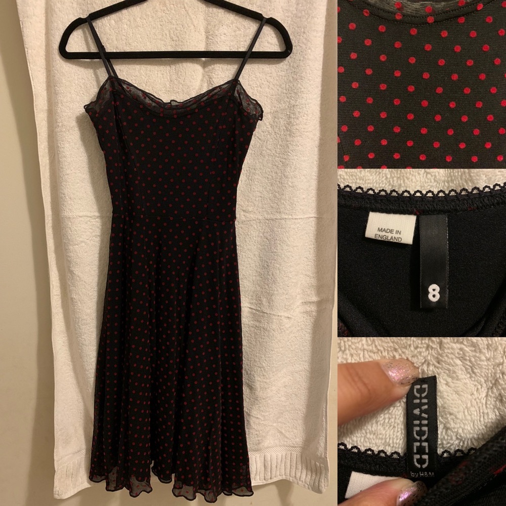 Polka dot H&M dress.